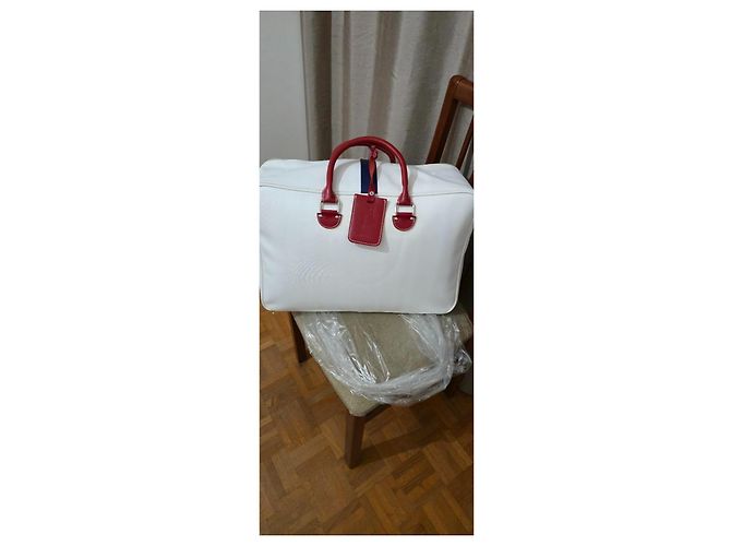 Valigia Jack Russell Malletier Bianca in Pelle e PVC Bianco - vista 14