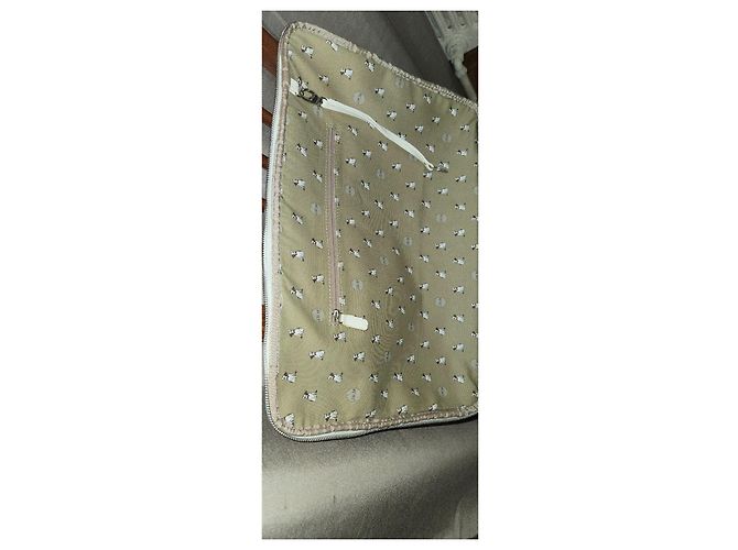 Valigia Jack Russell Malletier Bianca in Pelle e PVC Bianco - vista 6