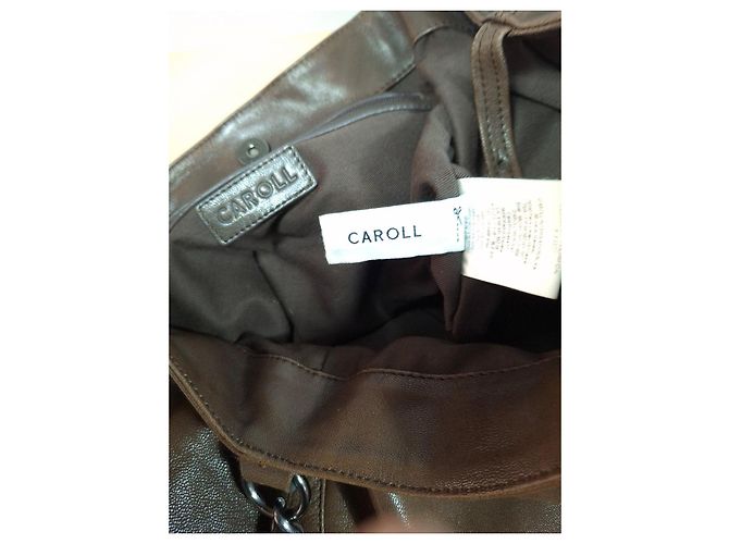 CAROLL Borsa in pelle marrone - vista 10