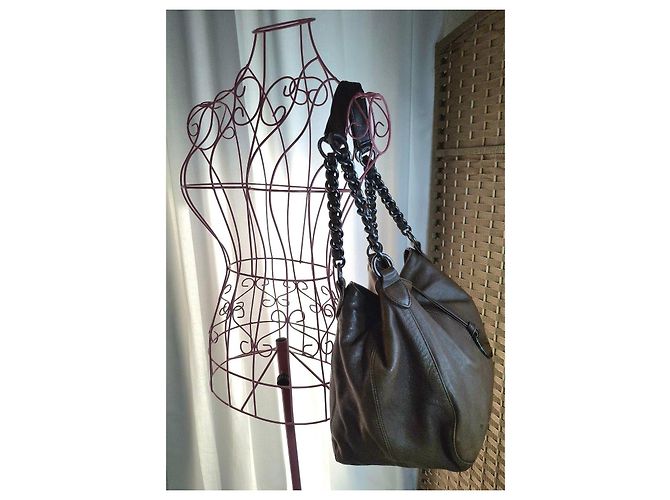 CAROLL Borsa in pelle marrone - vista 11