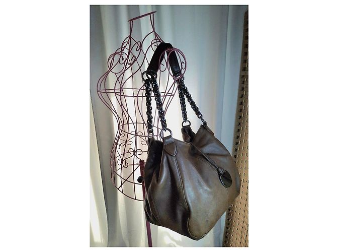 CAROLL Borsa in pelle marrone - vista 12