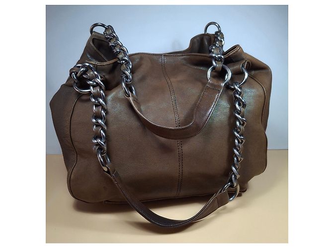 CAROLL Borsa in pelle marrone - vista 3