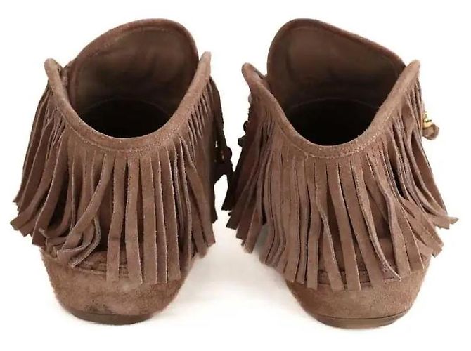 Botas Louis Vuitton de ante marrón Castaño - vista 2