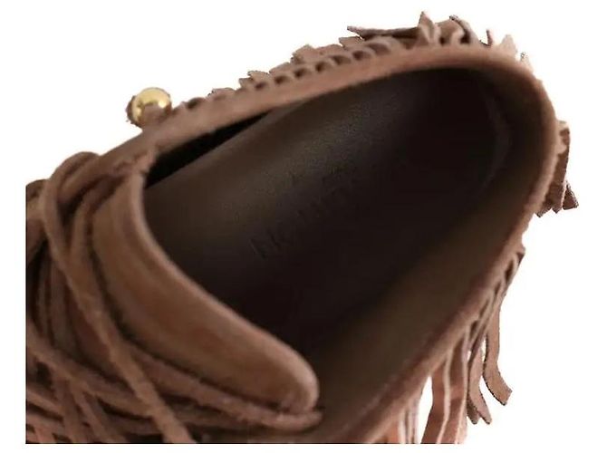 Botas Louis Vuitton de ante marrón Castaño - vista 5