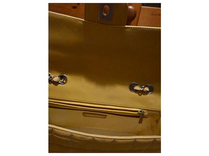 2.55 Borsa Chanel Travel Line con patta gialla in tessuto Giallo - vista 6