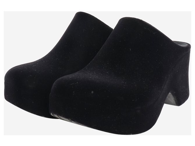 Loewe Zuecos de terciopelo negro - talla EU 38 - vista 2