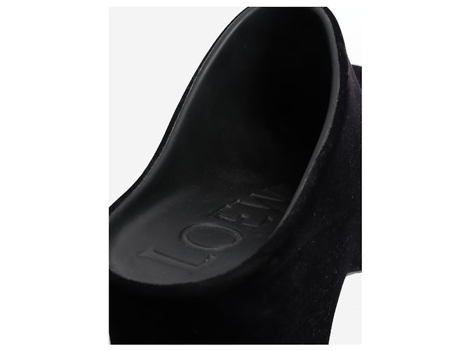 Loewe Zuecos de terciopelo negro - talla EU 38 - vista 4