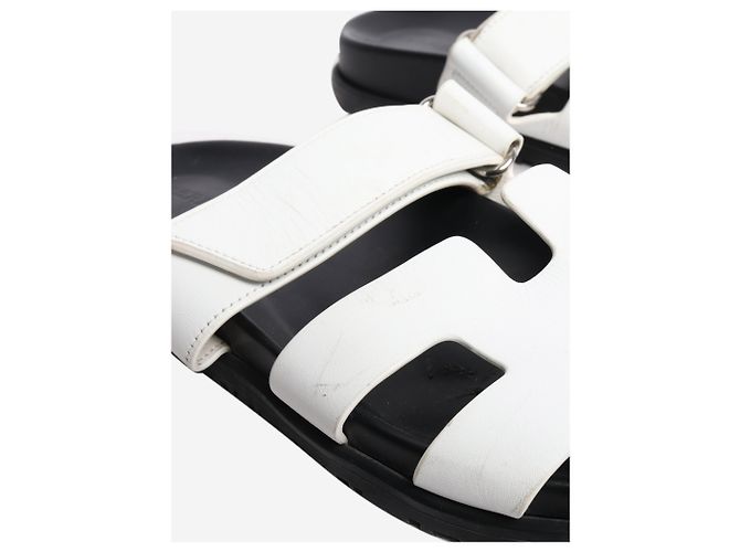 Hermès Sandales Chypre blanches - taille EU 38 - vue 4