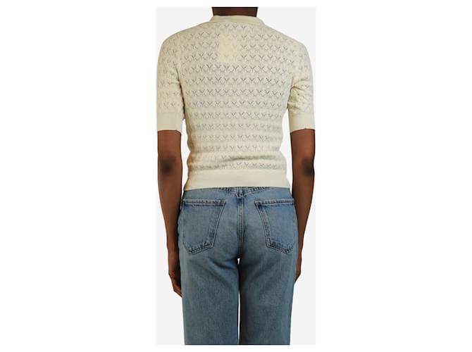 G. Kero Creme offenes Strickpullover - Größe M Roh - Ansicht 2