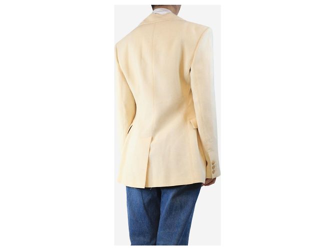 Nanushka Blazer texturizado amarillo mantequilla - talla S - vista 2