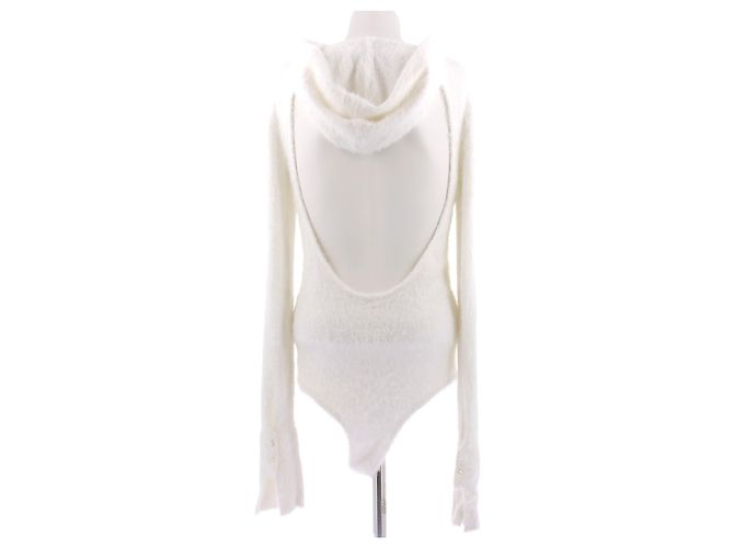 Body branco com capuz Coperni - vista 2