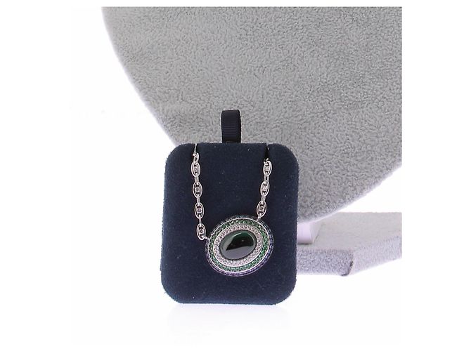 APM Monaco Collana "Bold" con pendente blu e verde - vista 6