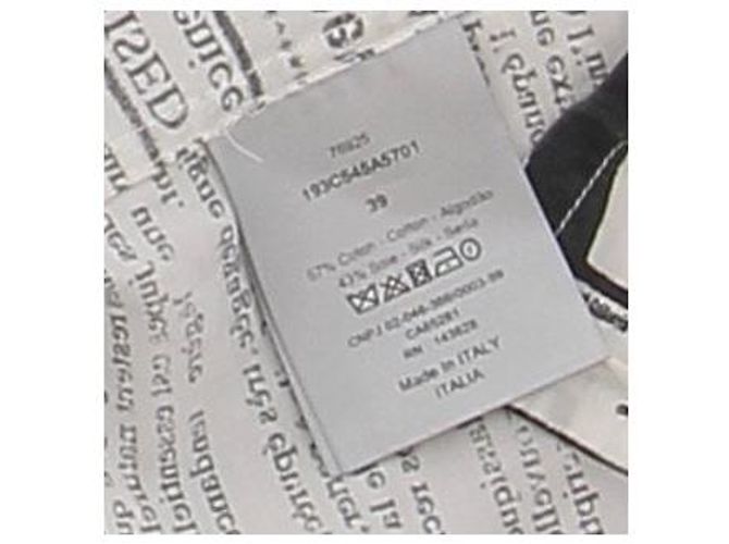 Dior Camicia con stampa di giornale in cotone e seta Grigio - vista 6