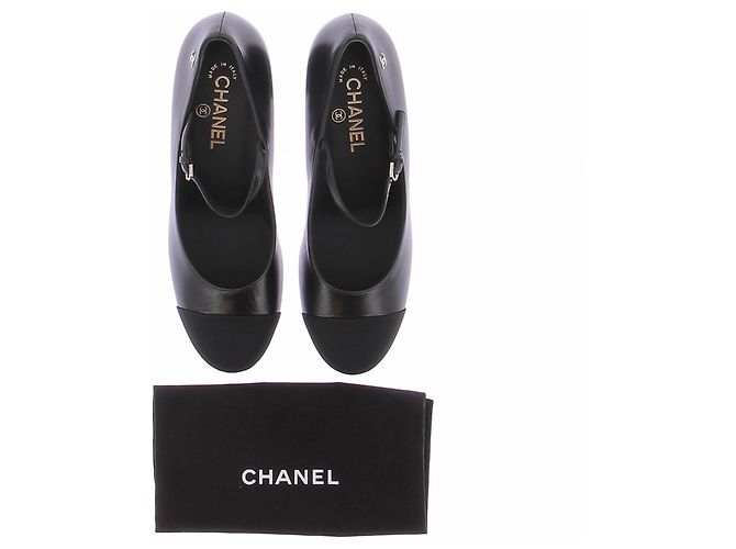 Décolleté Mary Jane Chanel in pelle nera Nero - vista 7