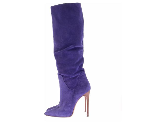 Gianmarco Lorenzi Botas altas moradas de ante Púrpura - vista 3