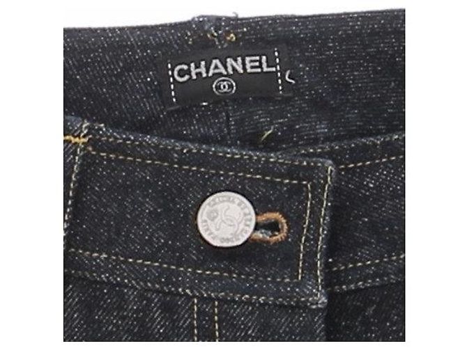 Chanel Short de denim crudo Azul - vista 5