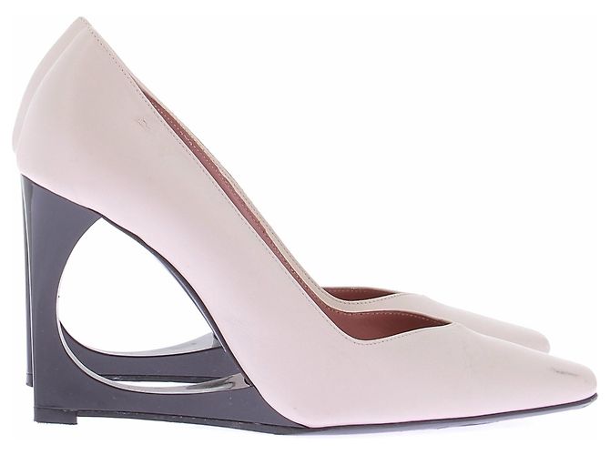 Autre Marque Décolleté bianchi in pelle LES PETITS JOUEURS 38 Bianco - vista 2