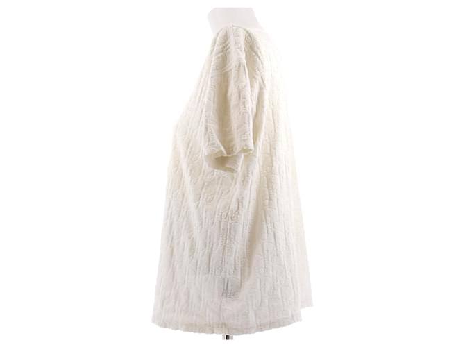 Dior Pull éponge blanc en coton White - view 4