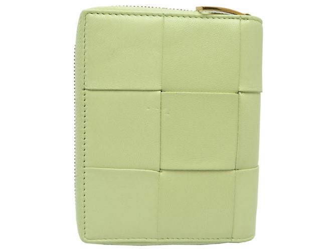 Billetera bifold para mujer Bottega Veneta Verde Amarillo - vista 2