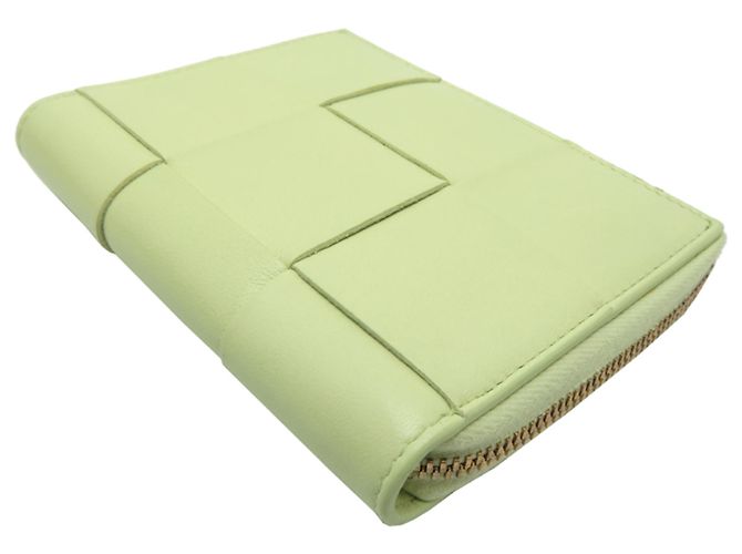 Billetera bifold para mujer Bottega Veneta Verde Amarillo - vista 3