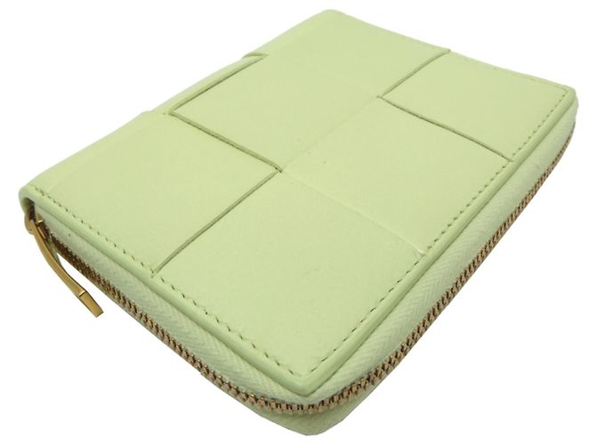 Billetera bifold para mujer Bottega Veneta Verde Amarillo - vista 4