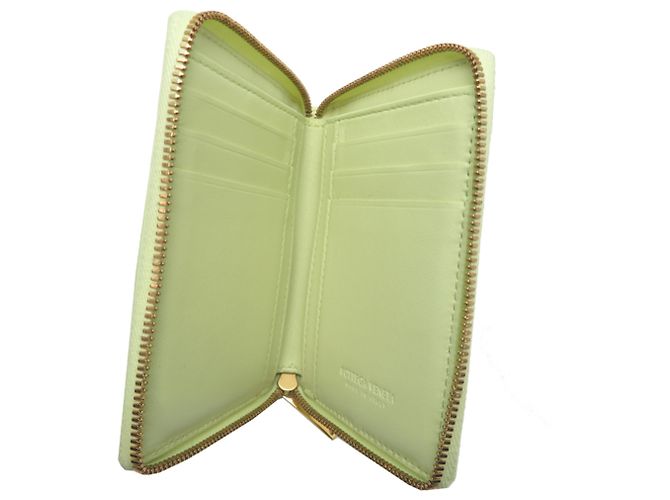 Billetera bifold para mujer Bottega Veneta Verde Amarillo - vista 5