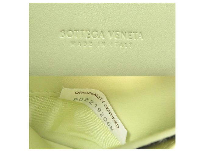 Billetera bifold para mujer Bottega Veneta Verde Amarillo - vista 7