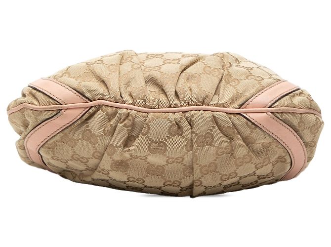 Borsa a tracolla Gucci in tela GG beige Abbey D Ring Rosa - vista 3