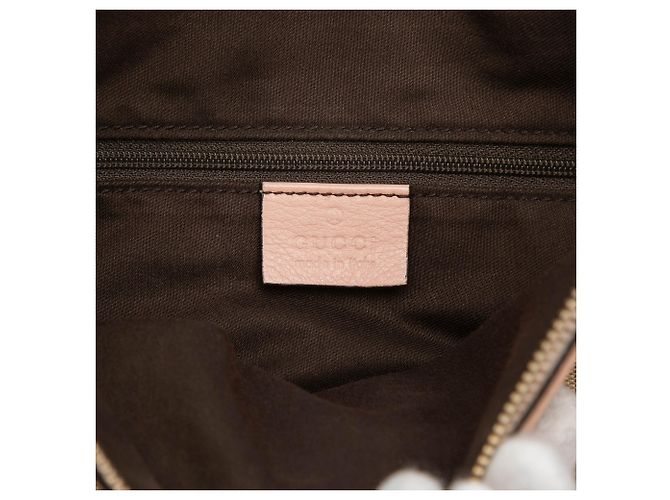 Borsa a tracolla Gucci in tela GG beige Abbey D Ring Rosa - vista 5
