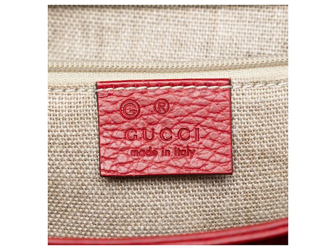 Borsa Gucci rossa media in vitello dollar con G intrecciato Rosso - vista 5