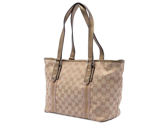Gucci Beige GG Canvas Web Jolicoeur Tote - Ansicht 2