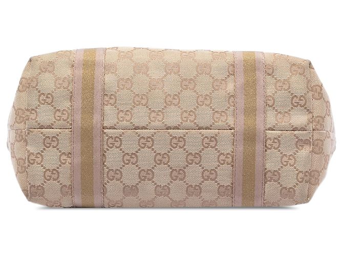 Gucci Beige GG Canvas Web Jolicoeur Tote - Ansicht 3