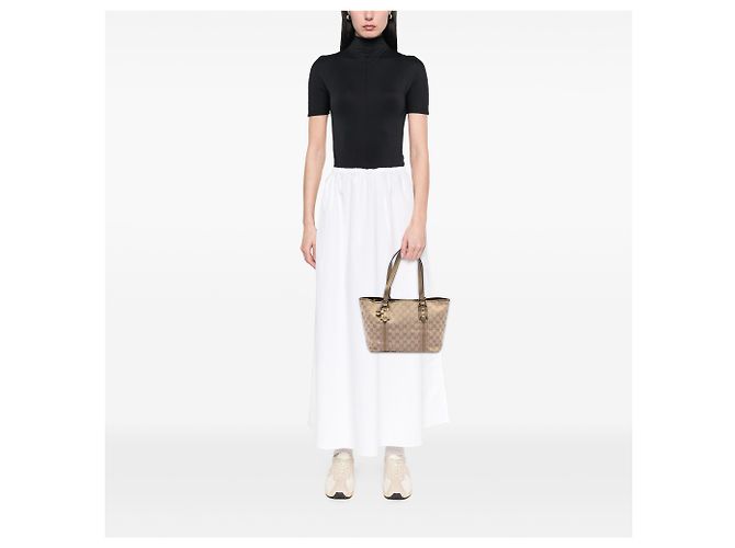 Gucci Beige GG Canvas Web Jolicoeur Tote - Ansicht 7