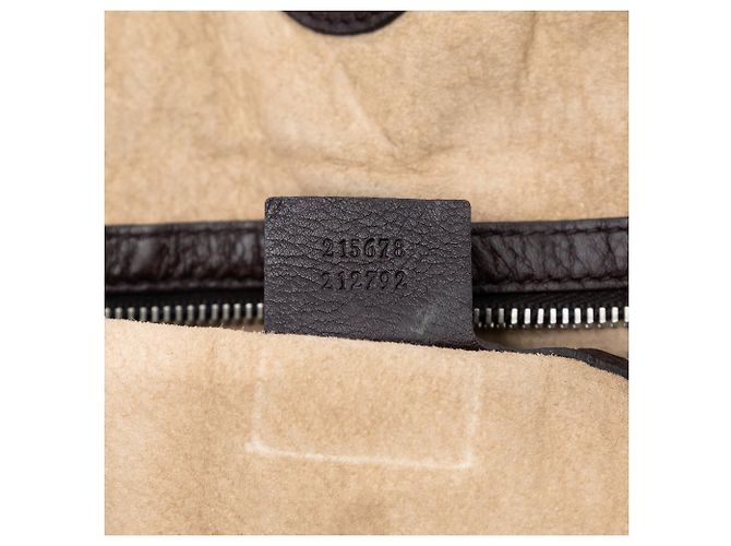 Gucci braune Leder-Tote Dunkelbraun - Ansicht 5