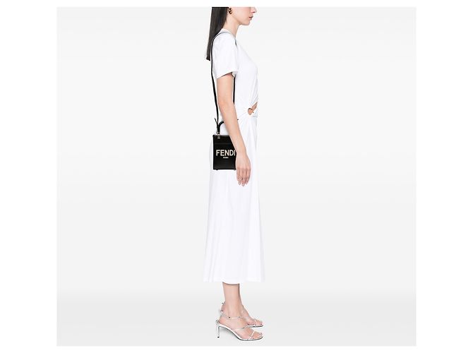 Fendi Mini Tote Sunshine Shopper de Cuero Negro - vista 10