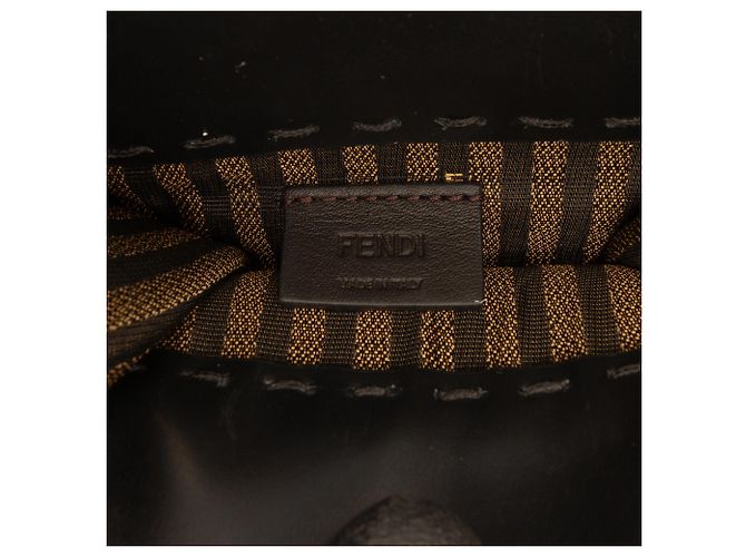 Fendi Mini Tote Sunshine Shopper de Cuero Negro - vista 5