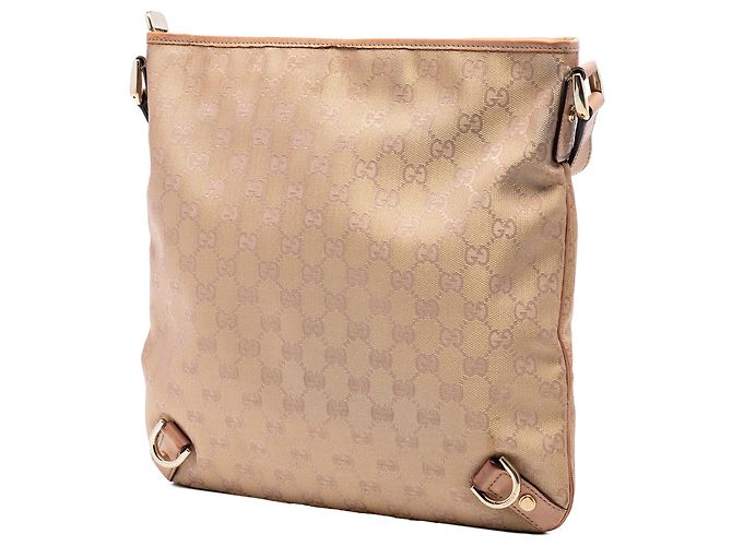 Borsa a tracolla Gucci in tela GG beige Abbey D Ring - vista 2