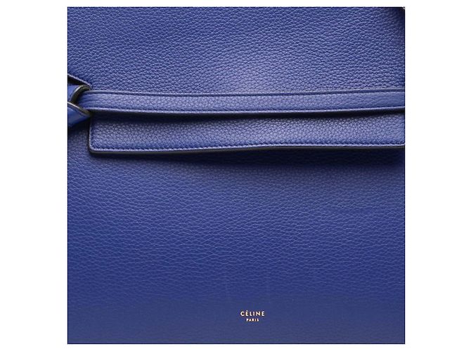 Belt Bag Céline Borsa a tracolla in pelle blu mini Celine - vista 7