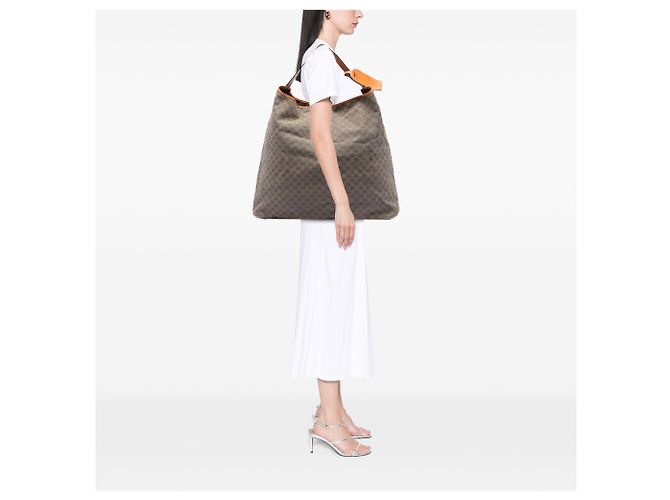 Borsa tote in tela GG beige Gucci - vista 7