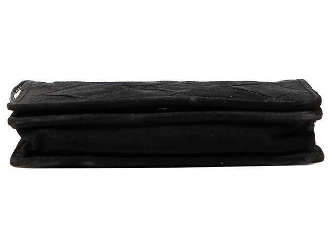 Bottega Veneta Borsa a tracolla in suede nero Intrecciato - vista 3