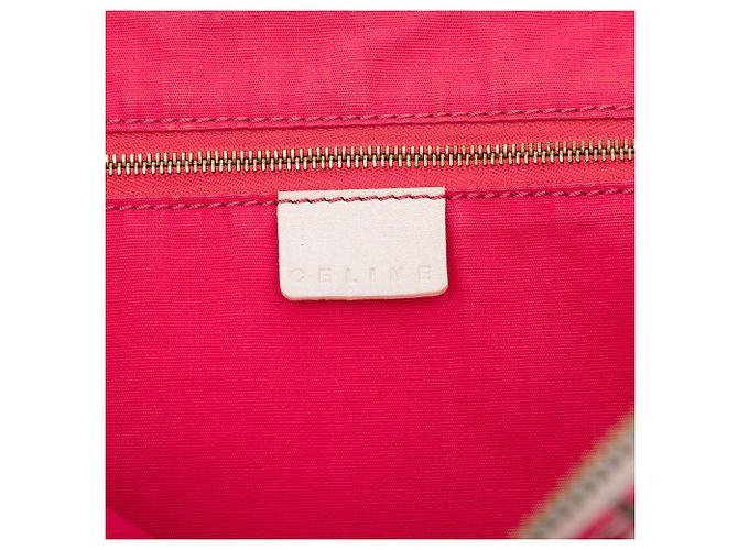 Céline Celine Borsa a tracolla in tela stampata floreale bianca Bianco - vista 5