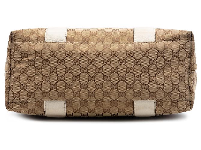 Gucci Beige Medium GG Canvas Bamboo Libeccio Tote - Ansicht 3