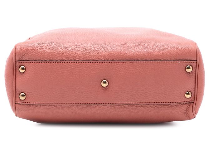 Bamboo Borsa shopper piccola in pelle di vitello rosa Gucci con bambù - vista 3
