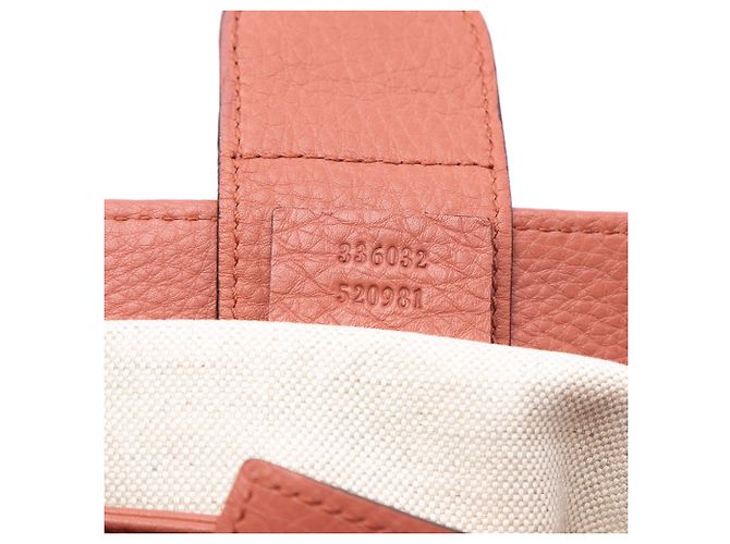 Bamboo Borsa shopper piccola in pelle di vitello rosa Gucci con bambù - vista 6