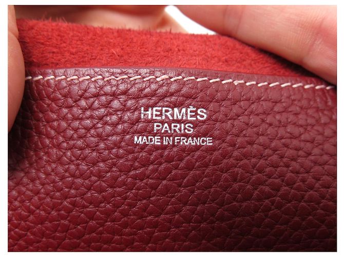 Hermès NUOVA BORSA A MANO HERMES HALZAN 31 PELLE CLEMENCE ROSSA BORSA A SPALLA Rosso - vista 7
