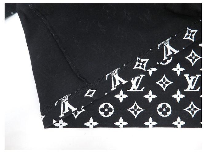 NUOVO TSHIRT LOUIS VUITTON MONOGRAM GRADIENT RM232Q L M 48 IN COTONE NERO TOP - vista 10