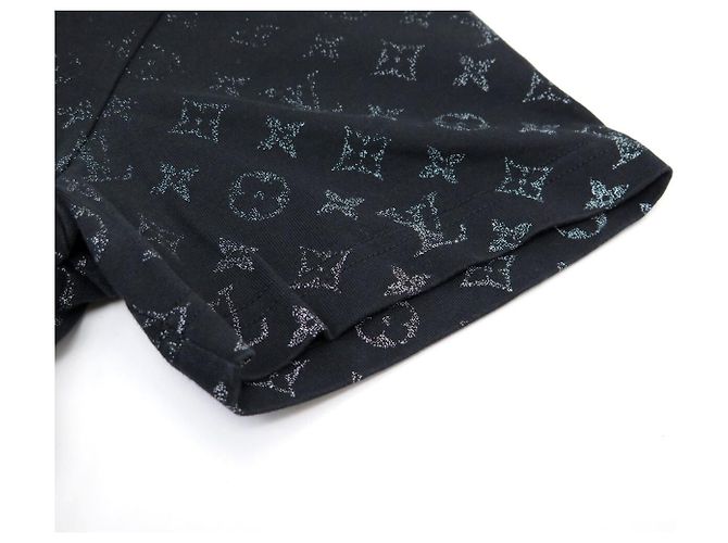 NUOVO TSHIRT LOUIS VUITTON MONOGRAM GRADIENT RM232Q L M 48 IN COTONE NERO TOP - vista 11