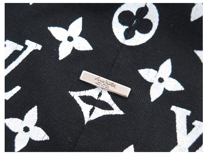 NUOVO TSHIRT LOUIS VUITTON MONOGRAM GRADIENT RM232Q L M 48 IN COTONE NERO TOP - vista 12