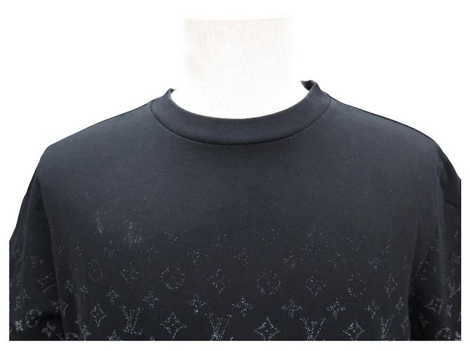 NUOVO TSHIRT LOUIS VUITTON MONOGRAM GRADIENT RM232Q L M 48 IN COTONE NERO TOP - vista 2