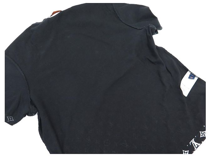NUOVO TSHIRT LOUIS VUITTON MONOGRAM GRADIENT RM232Q L M 48 IN COTONE NERO TOP - vista 4